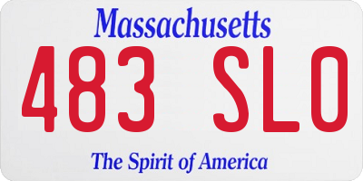 MA license plate 483SL0