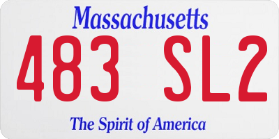 MA license plate 483SL2