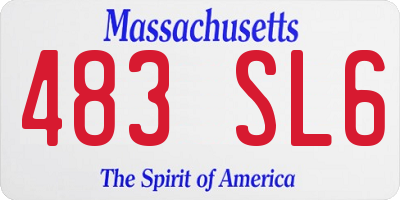 MA license plate 483SL6