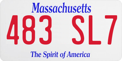 MA license plate 483SL7