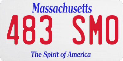 MA license plate 483SM0