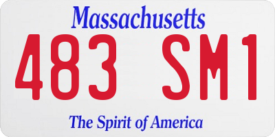 MA license plate 483SM1