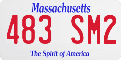 MA license plate 483SM2