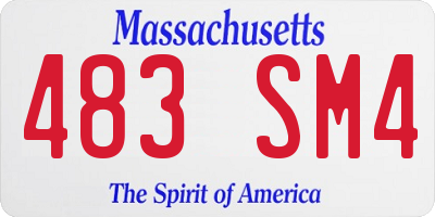 MA license plate 483SM4
