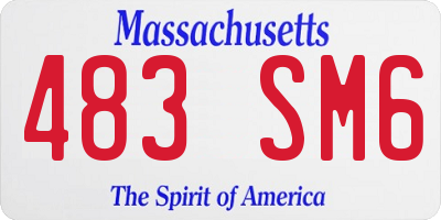 MA license plate 483SM6