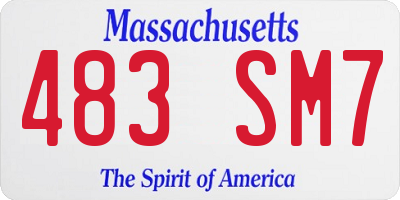 MA license plate 483SM7