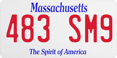 MA license plate 483SM9
