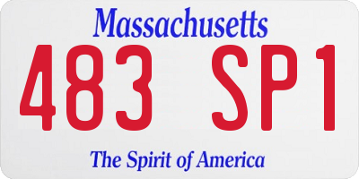 MA license plate 483SP1