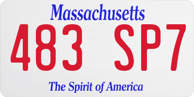 MA license plate 483SP7