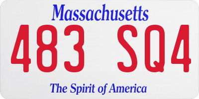 MA license plate 483SQ4