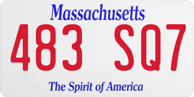 MA license plate 483SQ7