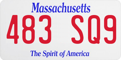 MA license plate 483SQ9