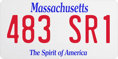 MA license plate 483SR1