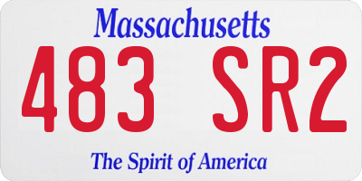MA license plate 483SR2