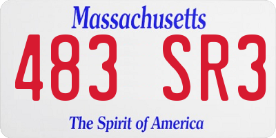 MA license plate 483SR3