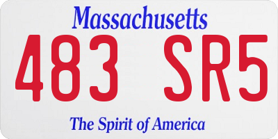 MA license plate 483SR5