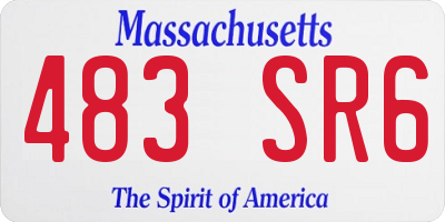 MA license plate 483SR6