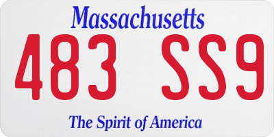 MA license plate 483SS9
