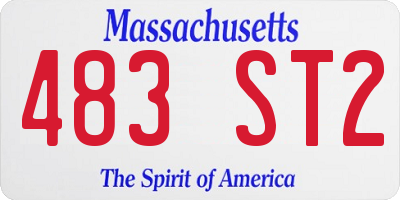 MA license plate 483ST2
