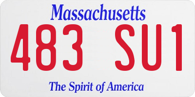 MA license plate 483SU1