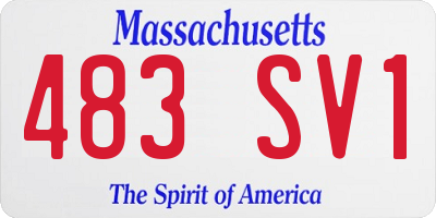 MA license plate 483SV1