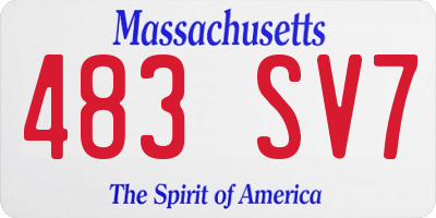 MA license plate 483SV7