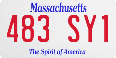 MA license plate 483SY1