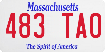 MA license plate 483TA0