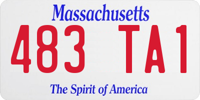 MA license plate 483TA1