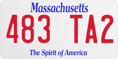 MA license plate 483TA2