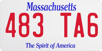 MA license plate 483TA6