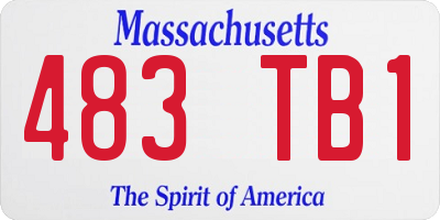 MA license plate 483TB1