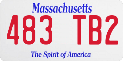 MA license plate 483TB2