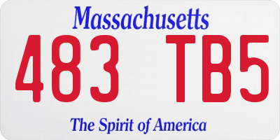 MA license plate 483TB5