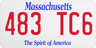 MA license plate 483TC6