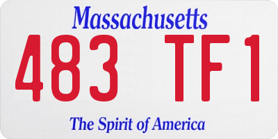 MA license plate 483TF1