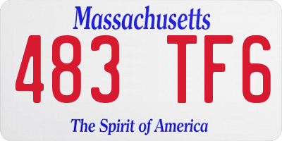 MA license plate 483TF6