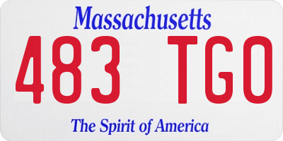 MA license plate 483TG0