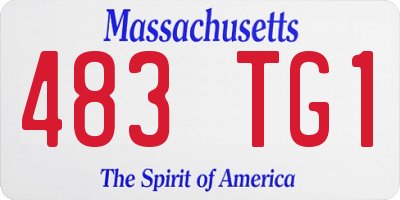 MA license plate 483TG1