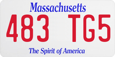 MA license plate 483TG5