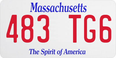MA license plate 483TG6