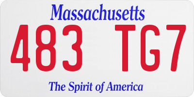 MA license plate 483TG7