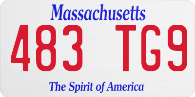 MA license plate 483TG9