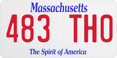 MA license plate 483TH0