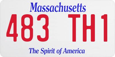 MA license plate 483TH1