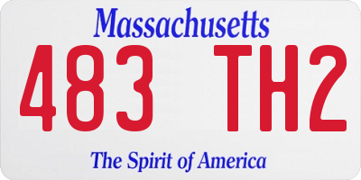 MA license plate 483TH2