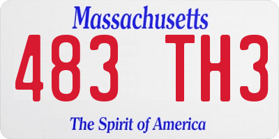 MA license plate 483TH3