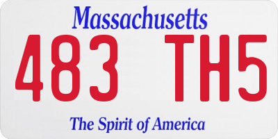 MA license plate 483TH5