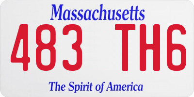 MA license plate 483TH6