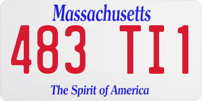 MA license plate 483TI1